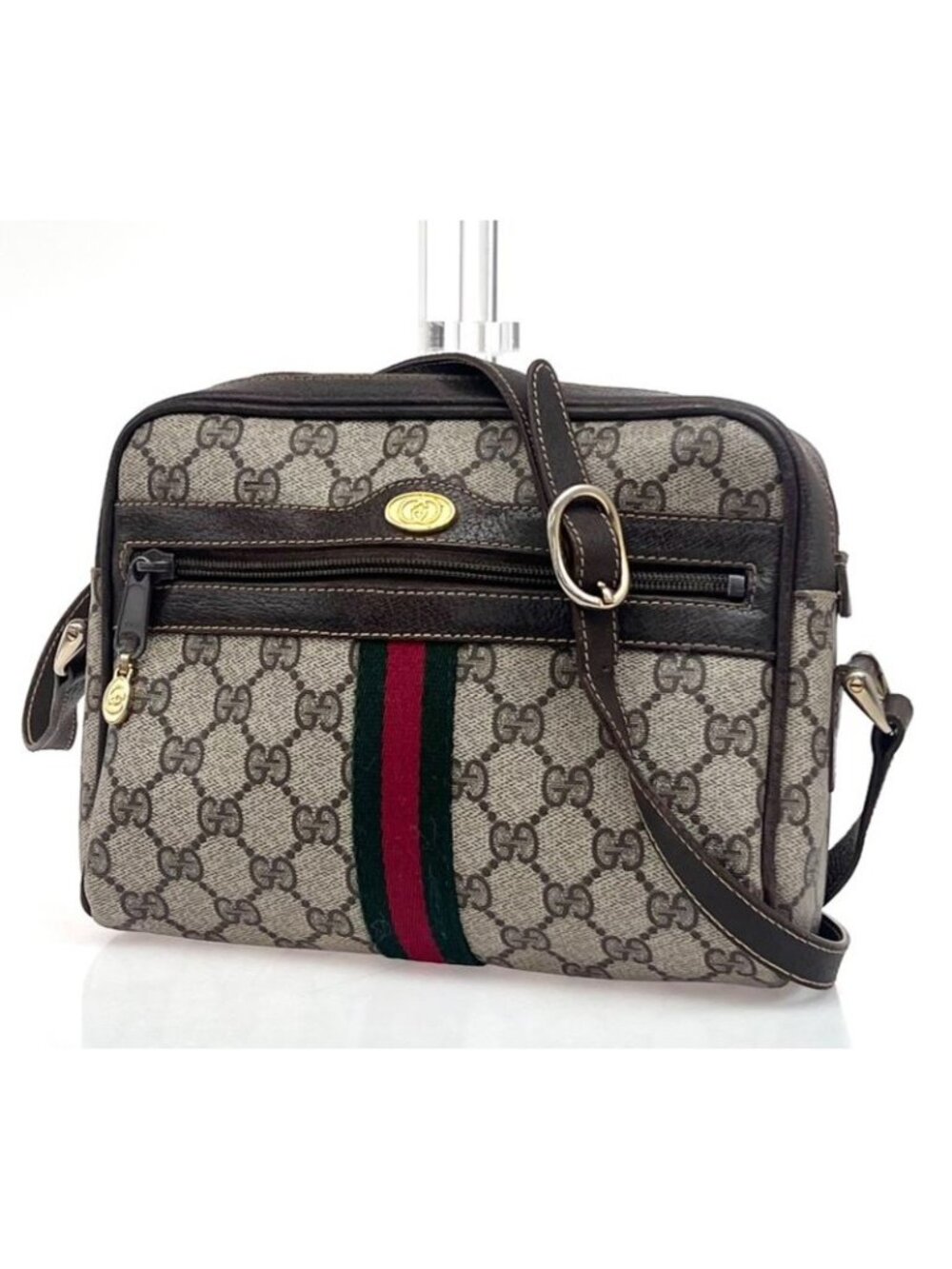 Gucci Shoulder Bag GG Sherry Leather 38 Fa142